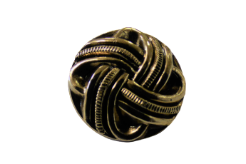 Plastic Shank Button - Gold Celtic Knot