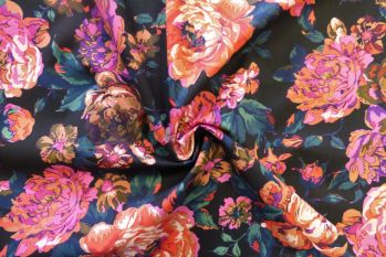 Lady McElroy Bed Of Roses - Midnight - Remnant - 1.1m