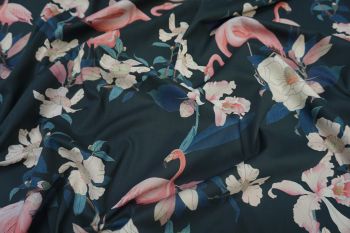 Lady McElroy Botanical Flamenco - Midnight Marlie-Care Lawn - Remnant - 2m