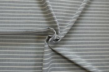 Ex Paul Smith Deadstock Designer 100% Cotton Canvas Stripe - Charcoal