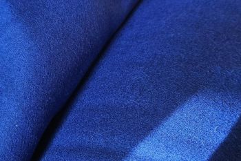 Ex Italian Designer Wool Coating Plain - Royal Blue
