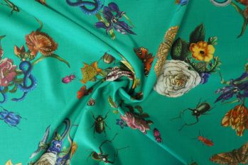 Lady McElroy Cobra Corsage - Emerald Chloe Chambray - Remnant - 2.3m