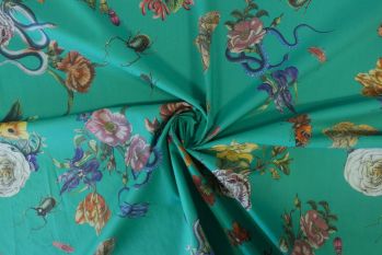 Lady McElroy Cobra Corsage - Emerald Green Marlie-Care Lawn - Remnant - 2.2m