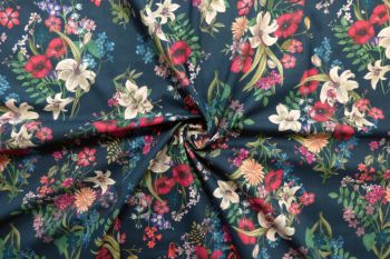 Exclusive Lady McElroy Diamond Floral - Dusk Marlie-Care Lawn - Remnant - 4m