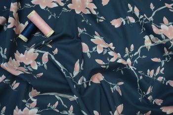 Lady McElroy Flora Songbird - Navy/Sugar Pink - Remnant - 2m