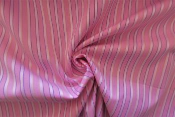 Ex Designer Candy Pink Textured Striped Shirting