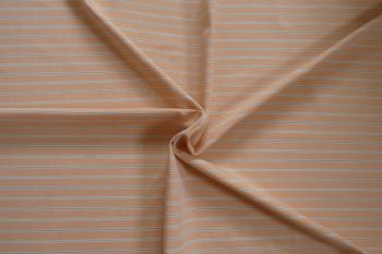 Ex Paul Smith Deadstock Designer 100% Cotton Canvas Stripe - Tangerine