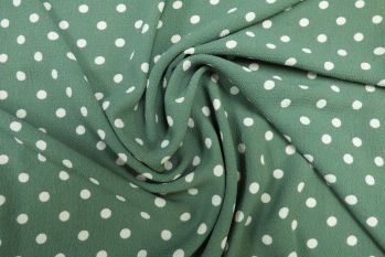 Lady McElroy Tea Party Polka - Fern Green - Remnant - 2.8m