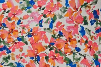 Lady McElroy Watercolour Floral - Viscose Rickardi Lawn